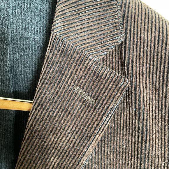 Q by Flynt Brown Corduroy Blazer 38R - Picture 3 of 4